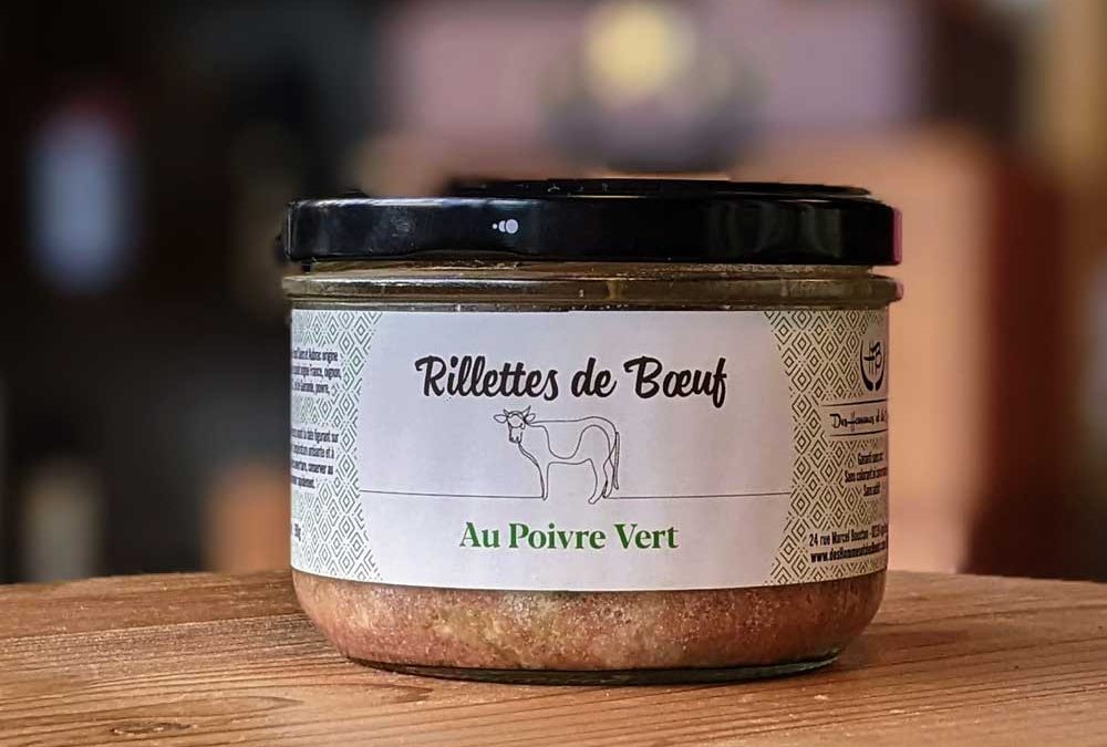 Rillettes de Bœuf au Poivre Vert 190gr – Charcuterie Des Hommes et des Bœufs